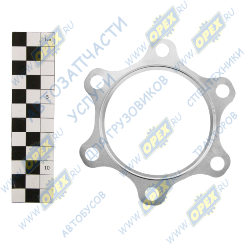 610800110324 Прокладка С/Ф (сталь) 118х118 фвнутр.=74 6 отв. ф10 турбокомпрессора КАМАЗ-5490 газовый дв. Weichai Power